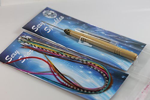 Close up of bonded tip on Fiico rainbow feather hair accessory