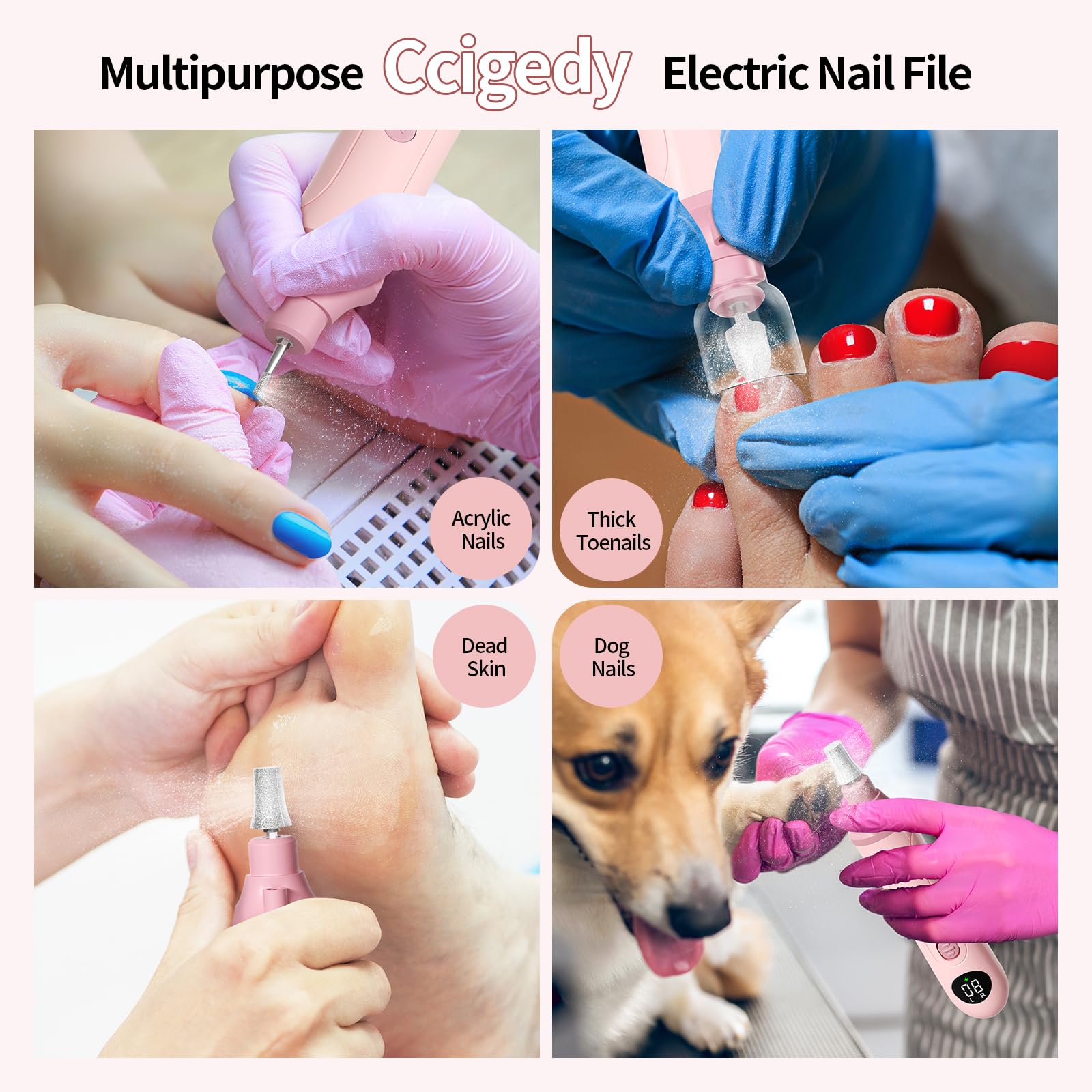 Professional nail care kit for thick toenails and acrylics
