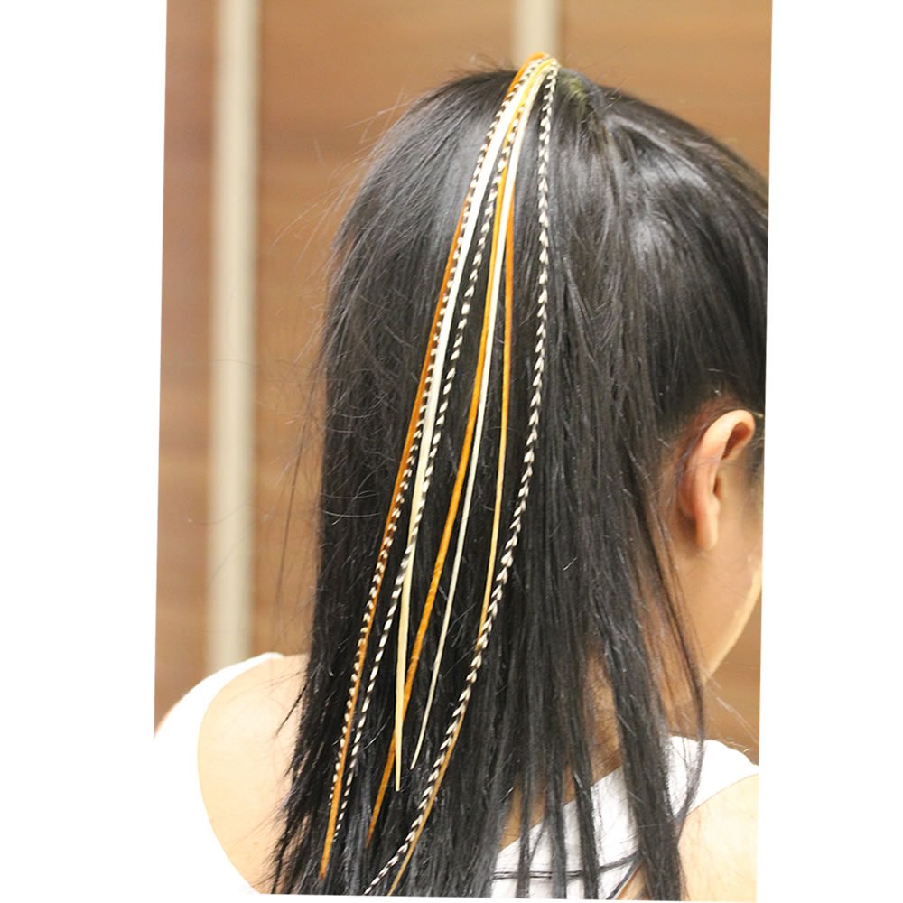 Full contents of Sexy Sparkles feather hair extension kit