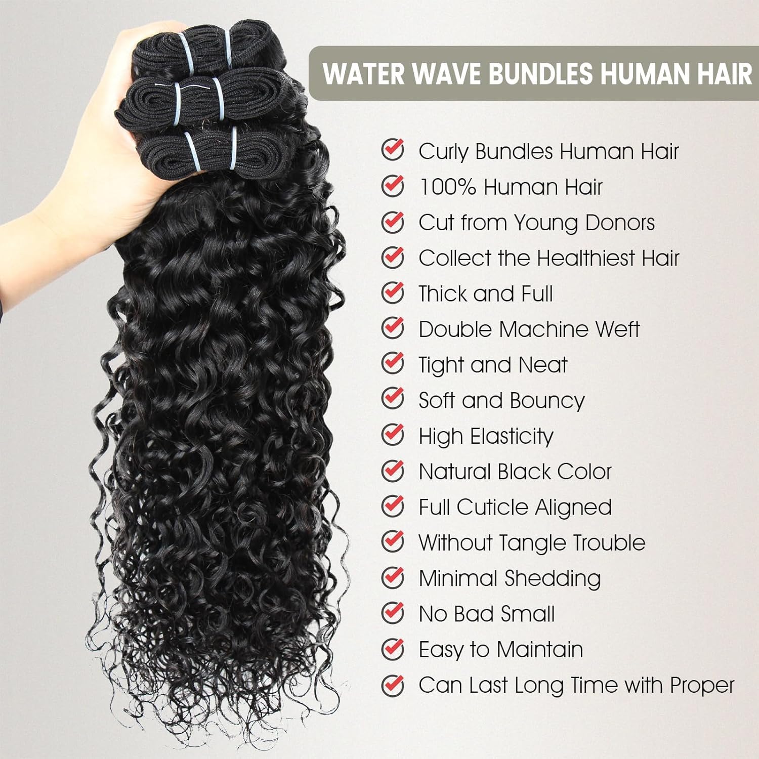 PT.Venus wet and wavy hair extensions double weft detail