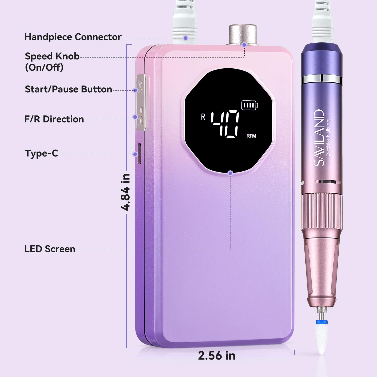 Packaging of authentic USA imported Saviland nail drill