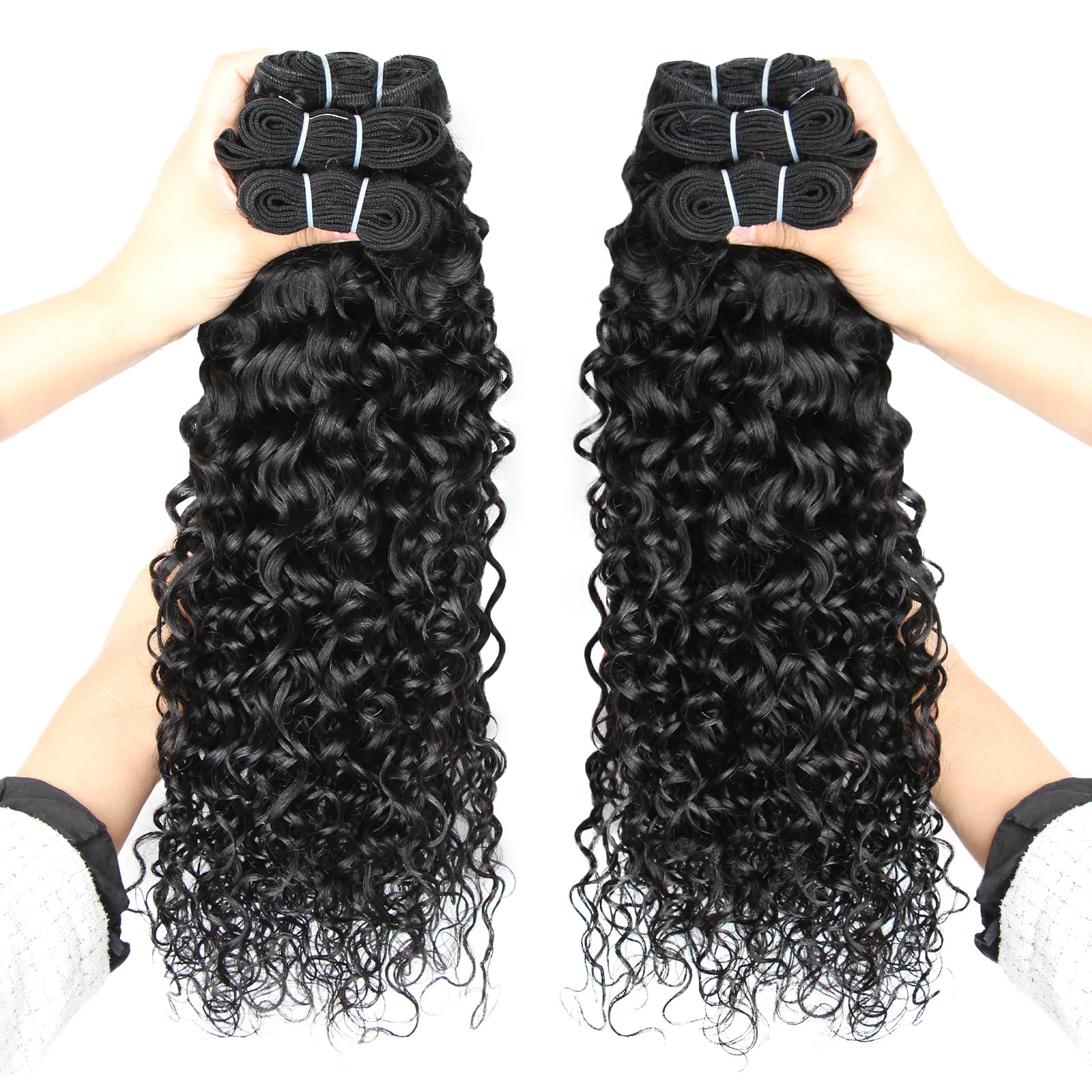 Model wearing PT.Venus 100% virgin human hair bundles