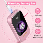 Pink Hugmaple rechargeable nail drill machine close up