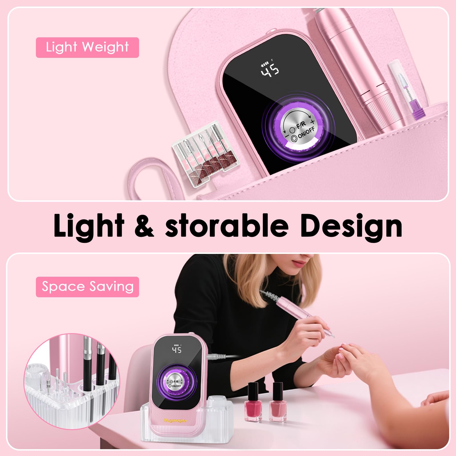 Professional nail drill set for salon and home use