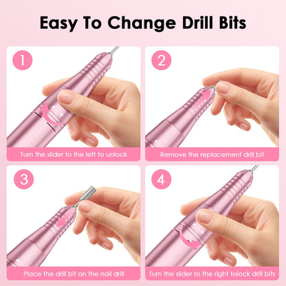 High speed electric nail file machine for gel and acrylic removal
