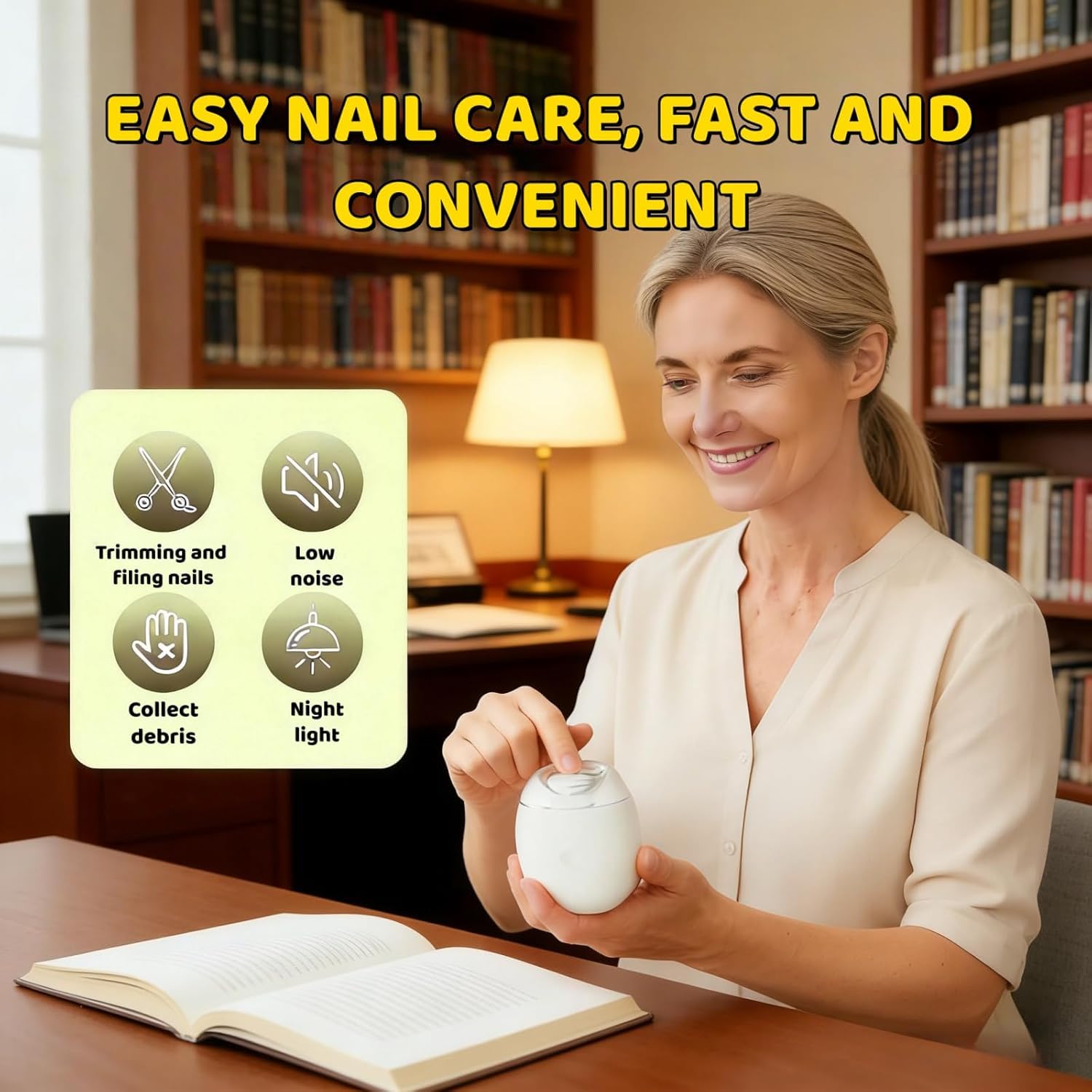 Side profile of Srocopt portable fingernail grinder