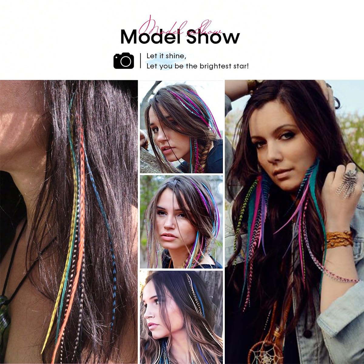 Demonstration of DIY hair feather extension application