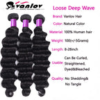 Close up of Pinjuoo Vanlov loose deep wave hair texture