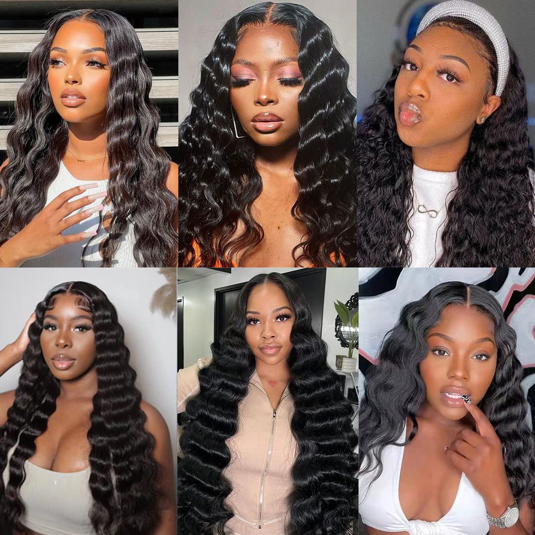 Pinjuoo Vanlov 100 percent human hair bundles natural color display