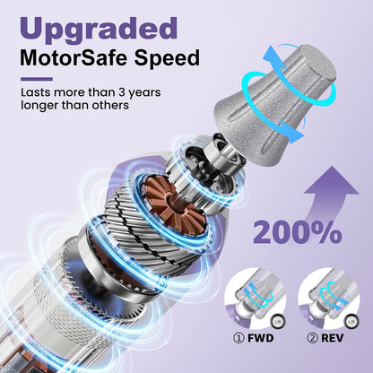 Lilonthy electric nail drill showing speed control settings