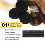 Detailed view of the double machine weft on Qthair bundles