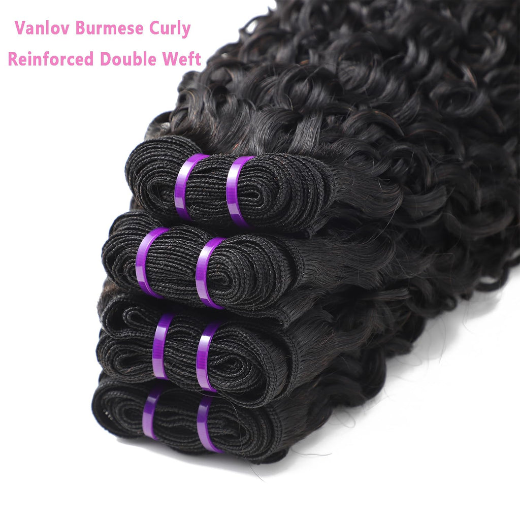 Close up of 3C4A spiral curl pattern on raw hair bundles