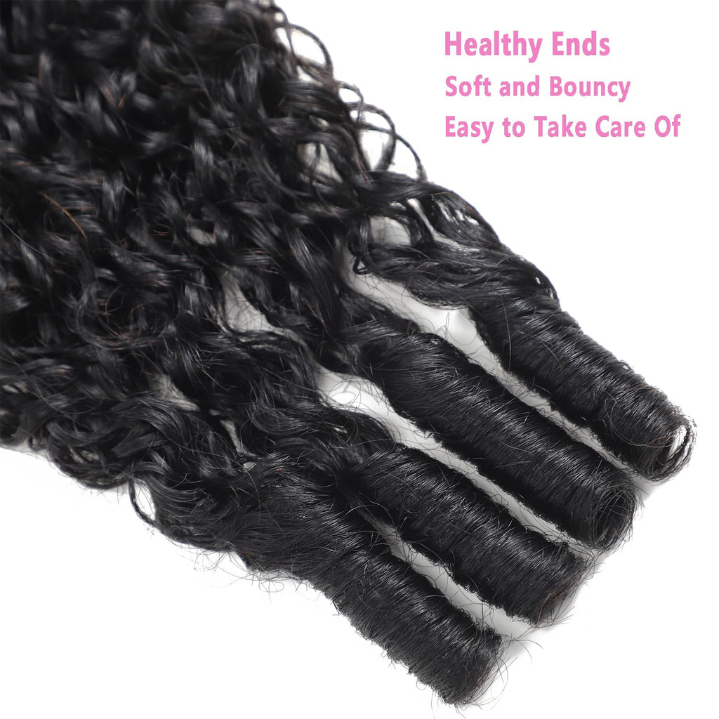 Natural black color Vanlov Burmese hair extensions texture detail