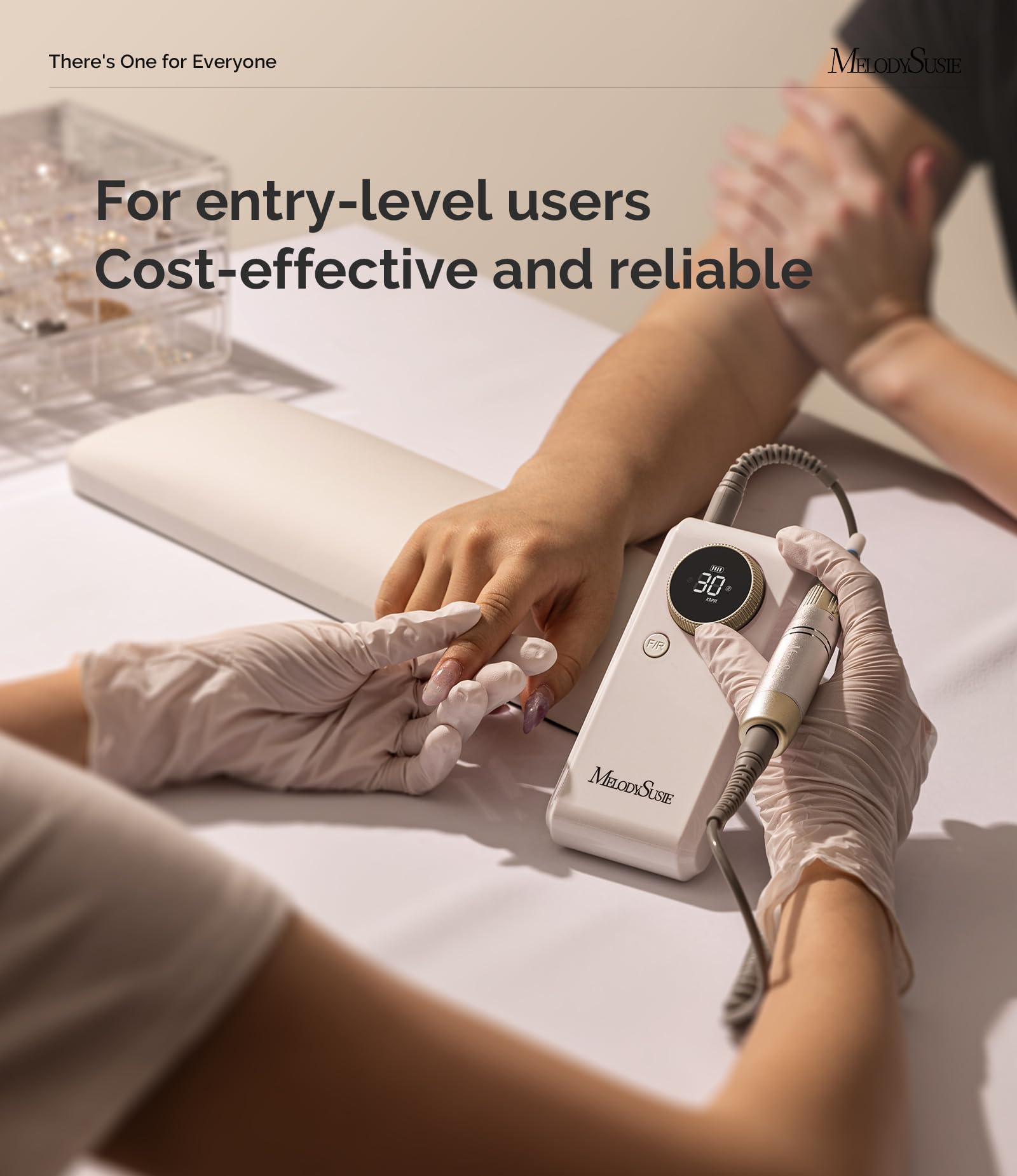 MelodySusie SC330G unit in a home manicure setup