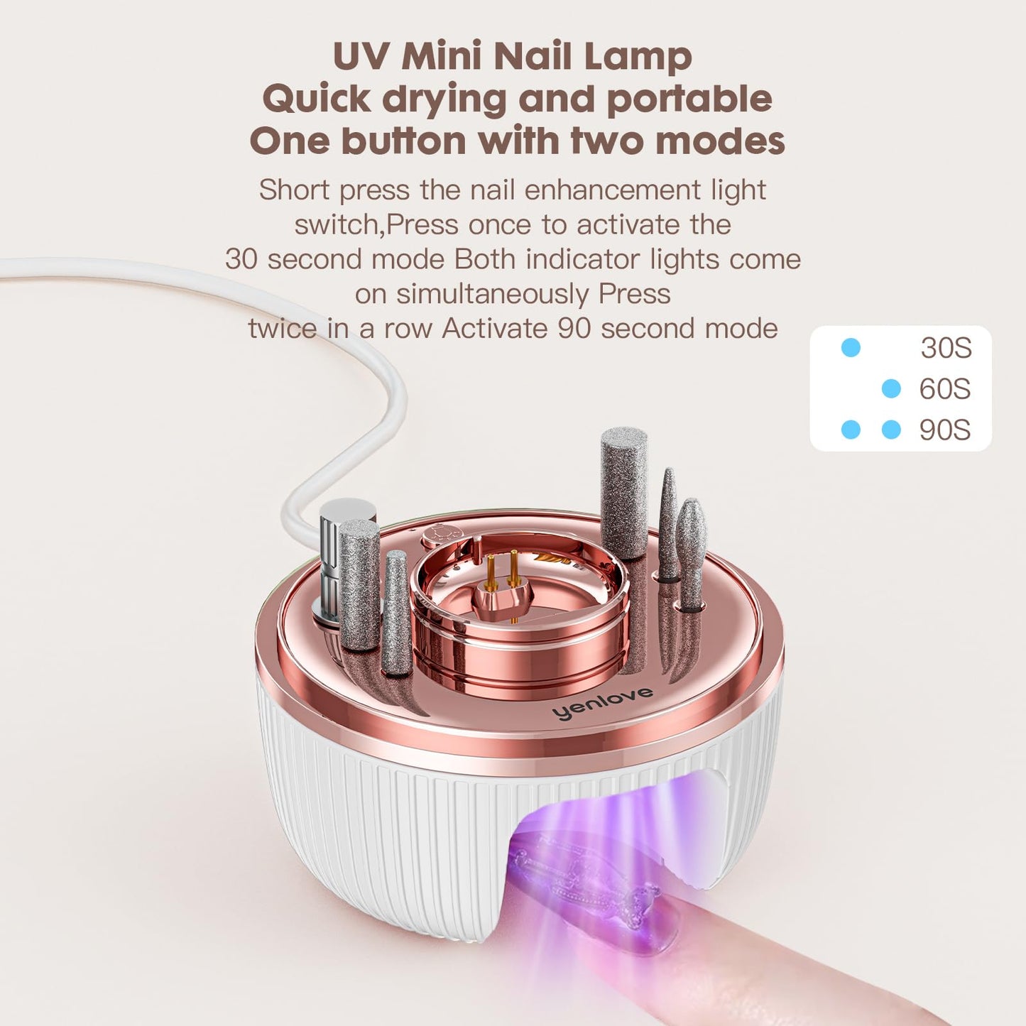 Yenlove nail drill machine with professional accessories