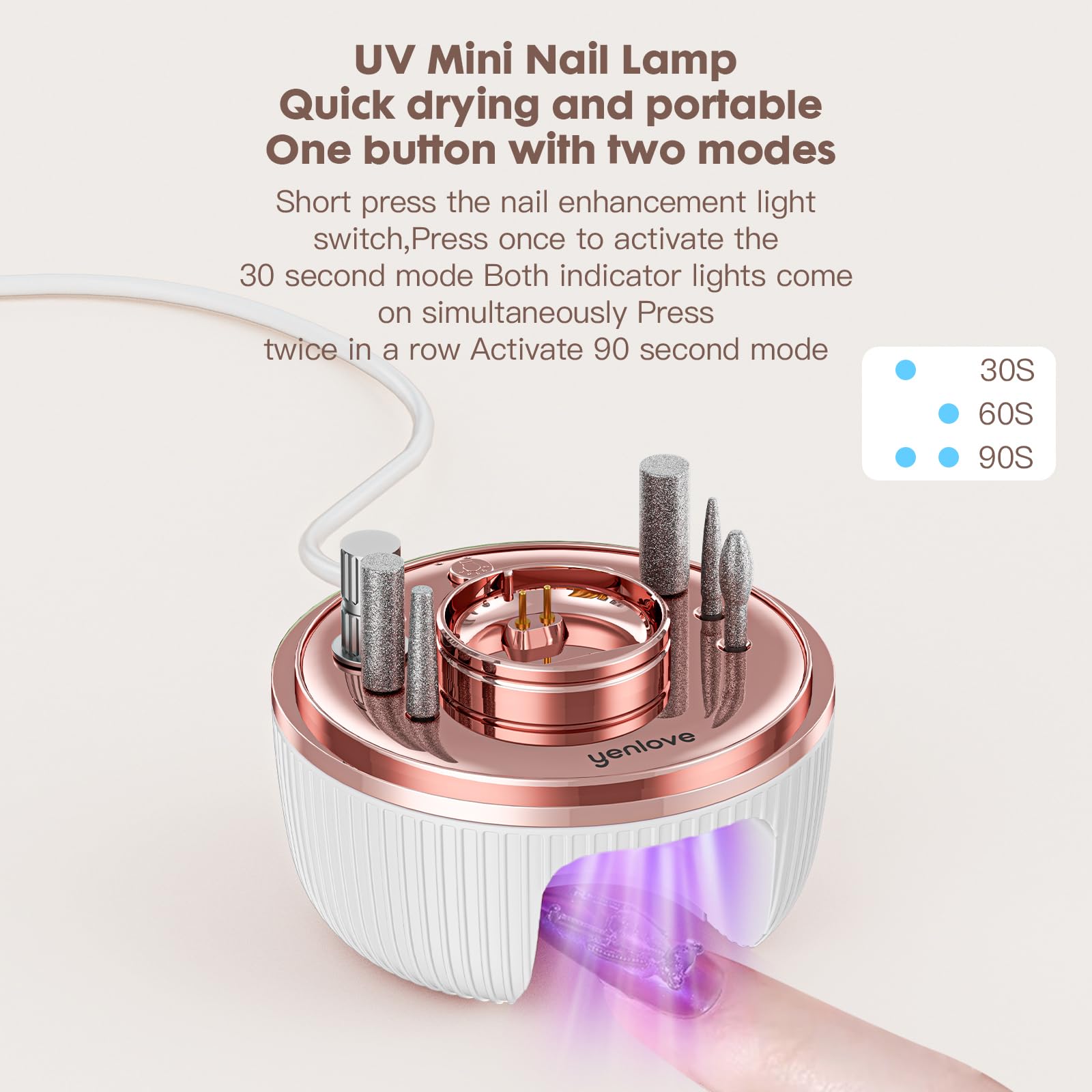 Yenlove nail drill machine with professional accessories