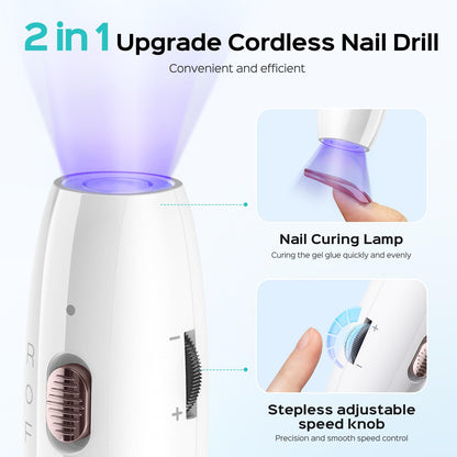 Coslus electric nail file showing stepless speed knob
