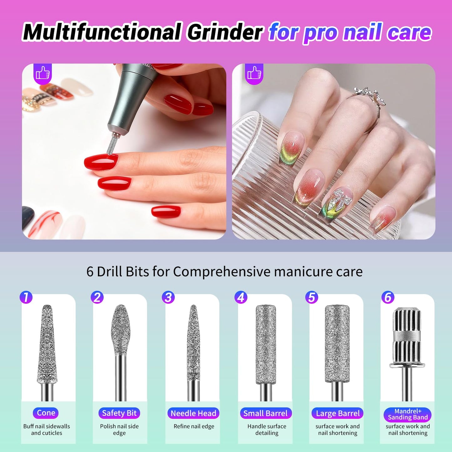 Jewhiteny SG717 nail drill in ergonomic charging base