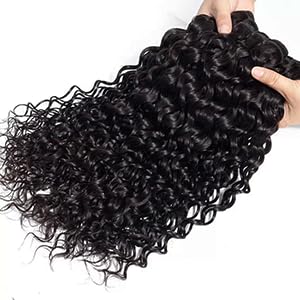 Natural black color Beautymoon water wave hair bundles