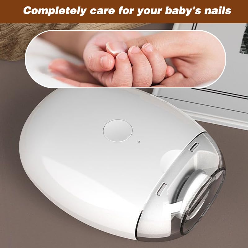 Multi speed smart fingernail clipper showing the secure recessed blade slot