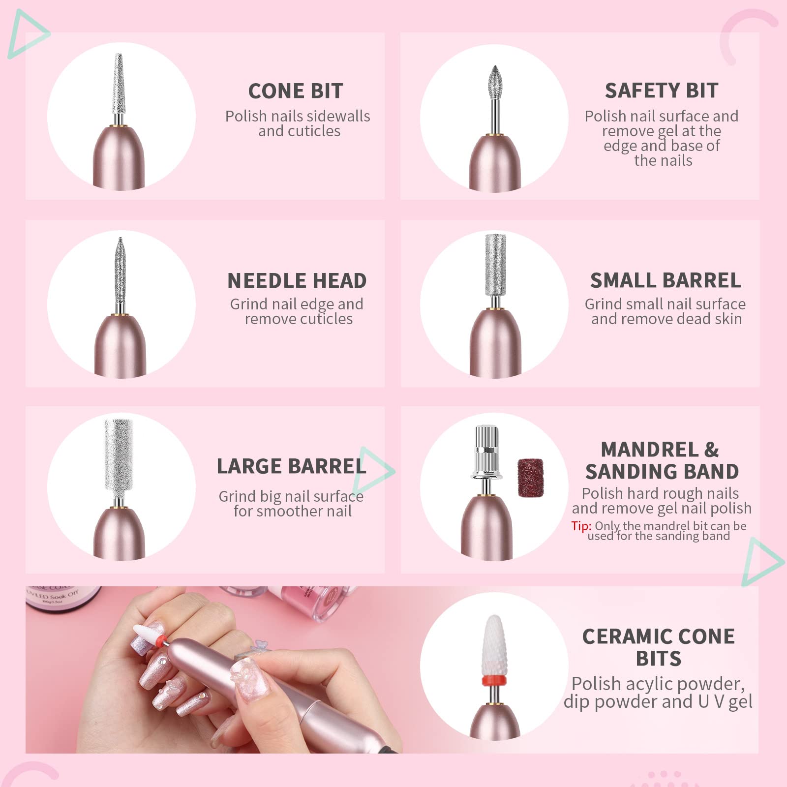 Saviland electric nail file machine with USB power cable