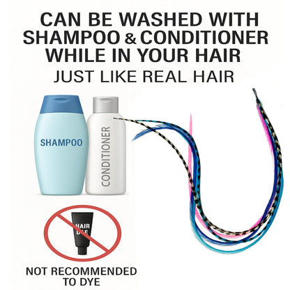 Assorted colors of Sexy Sparkles feather hair accessories
