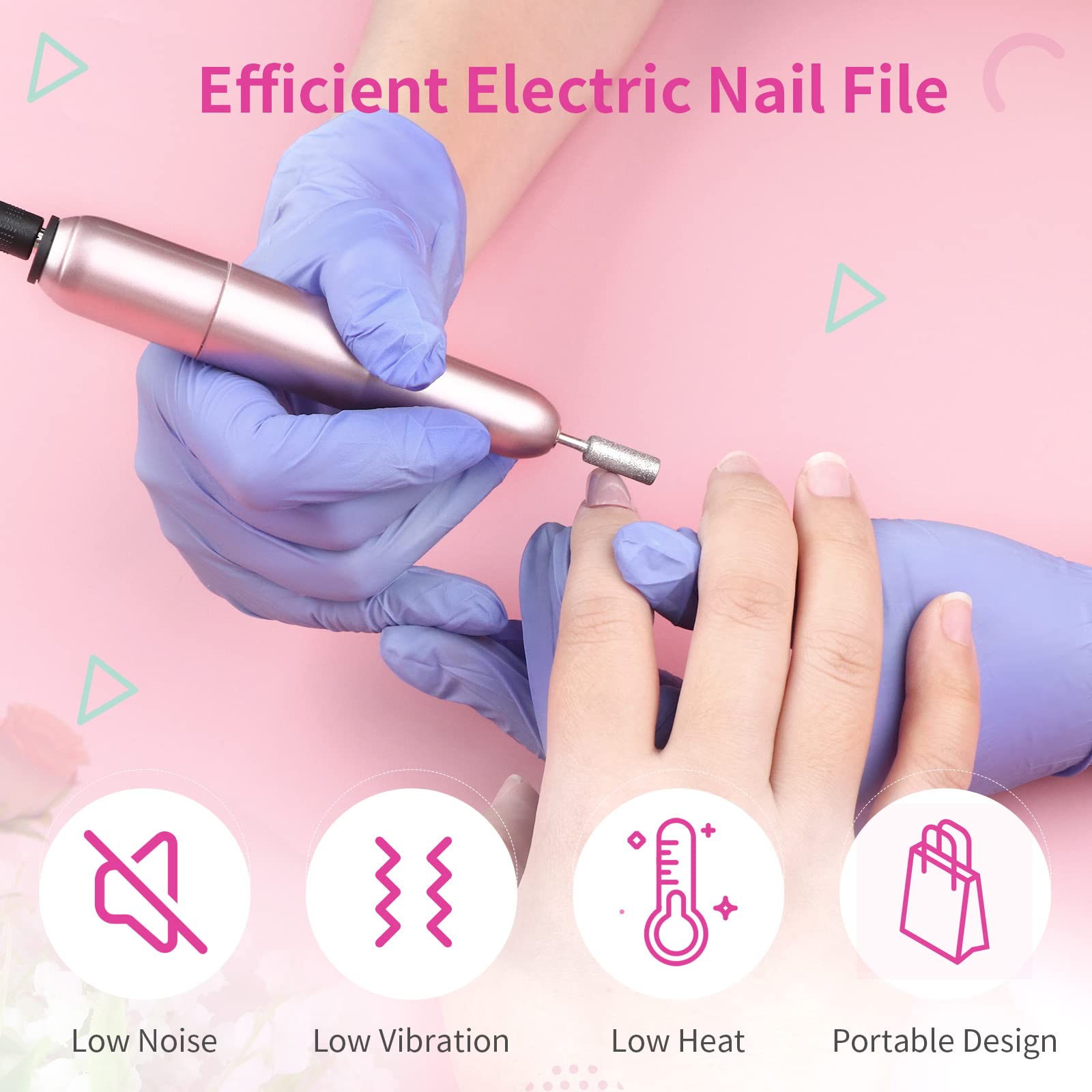Professional nail art setup with Saviland nail drill machine