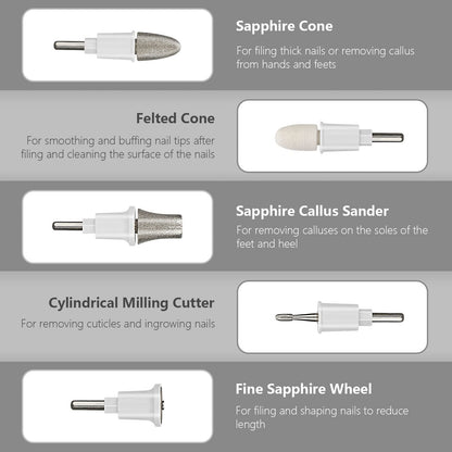 SEAMIND electric nail file kit packaging view illustrating all contents including the powerful motor unit and precision accessories.