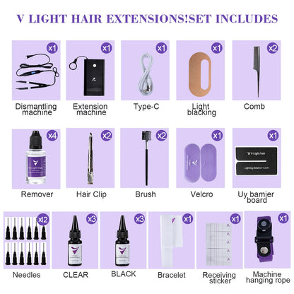 UV light extension machine and bonding glue kit accessories