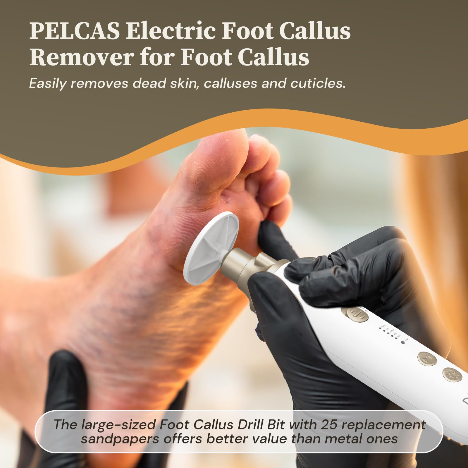 Pelcas electric callus remover tool for foot care