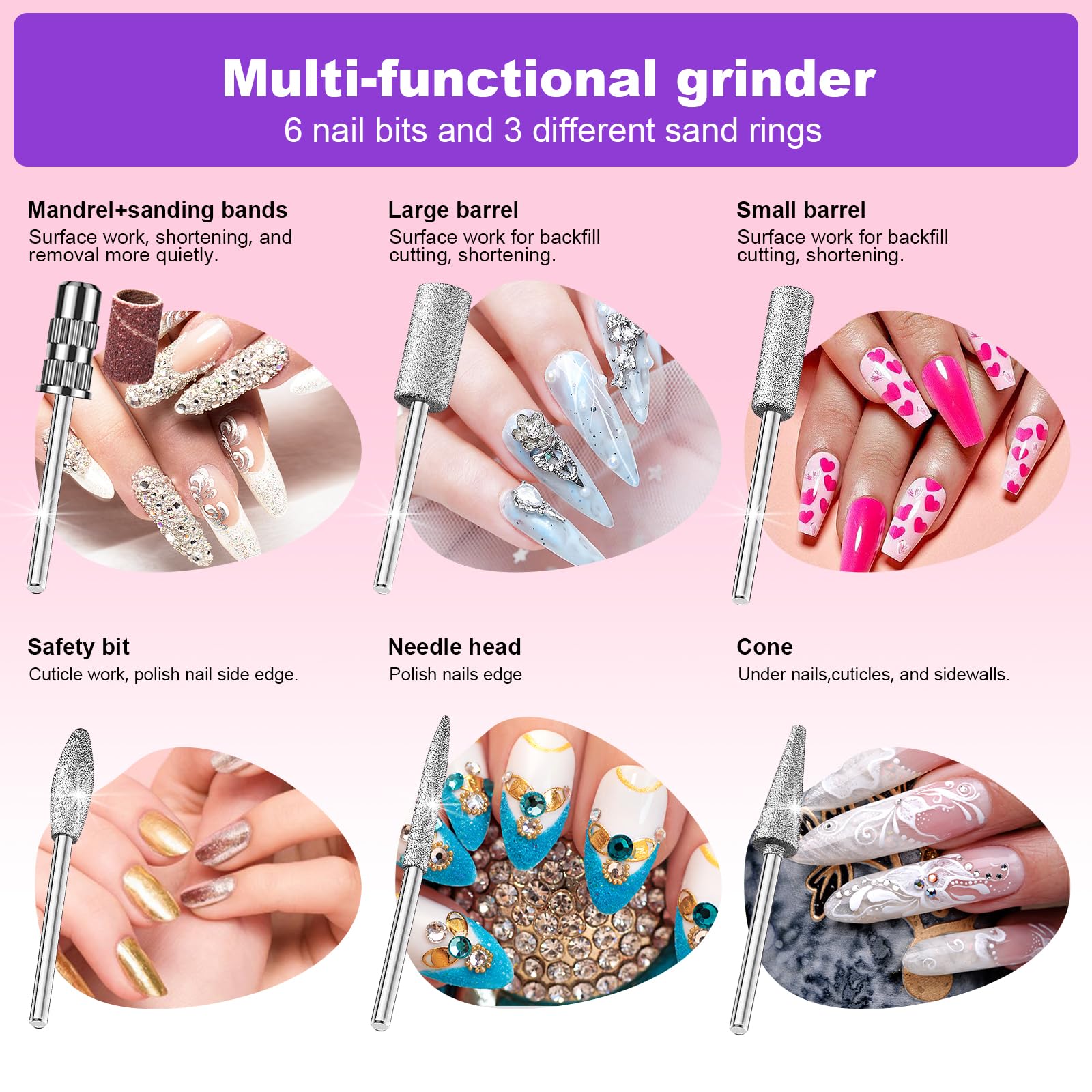 LAVAED salon grade electric manicure and pedicure machine with speed control knob