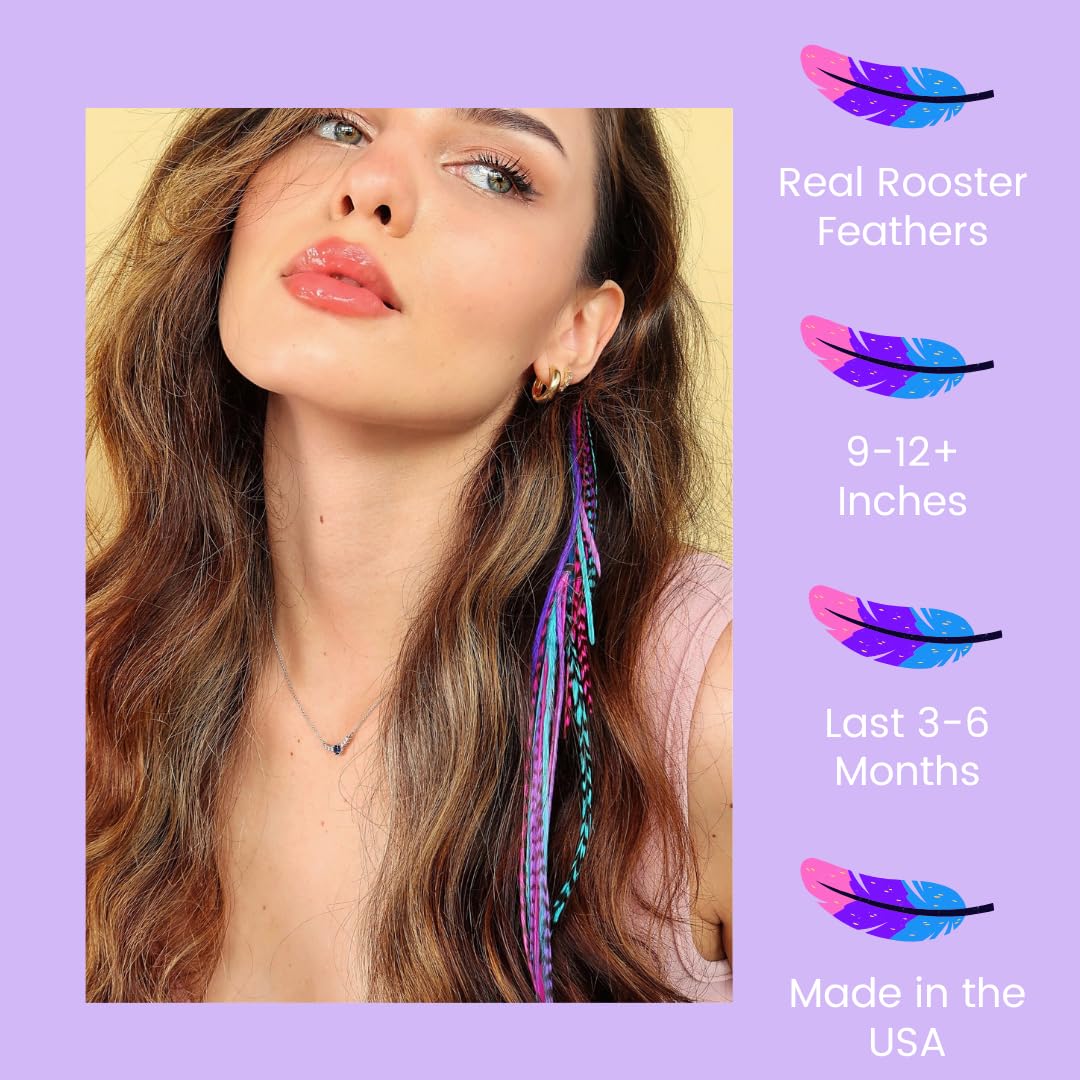 Microlink beads for securing real feather hair extensions