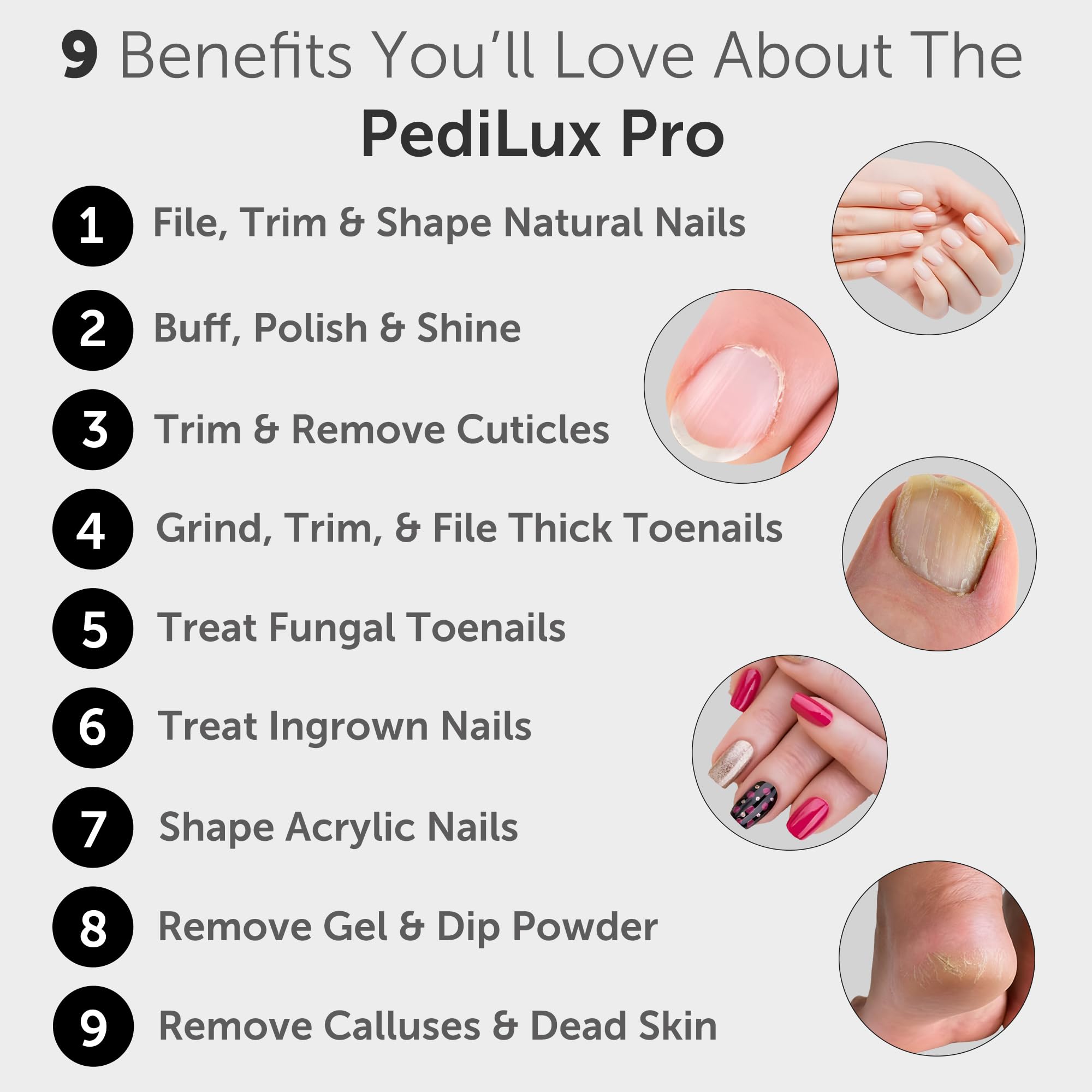 Side profile of Utilyze PediLux Pro nail drill machine