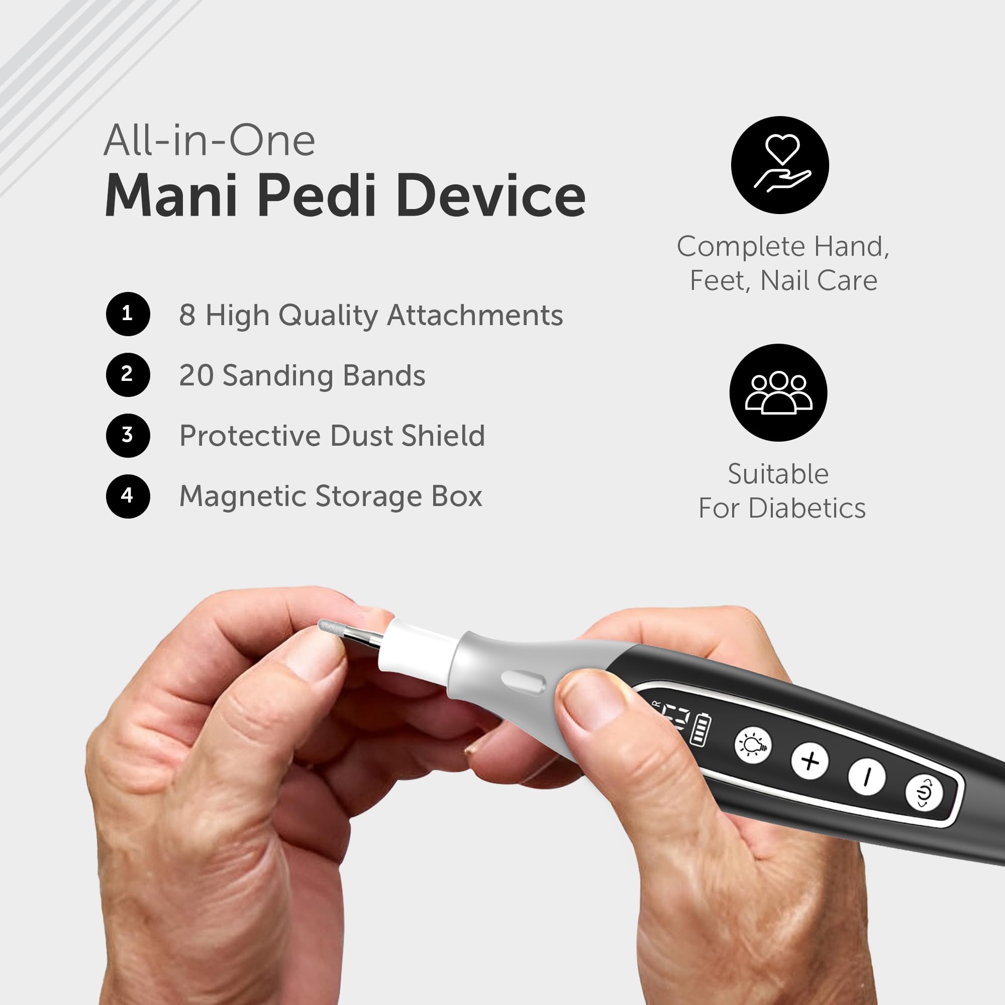 Close up of Utilyze PediLux Pro toenail grinder bit