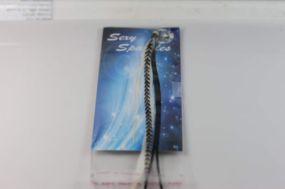 Zebrz feather hair extension showing bonded tip detail