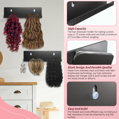 Yingsi-fty display stand holding clip-in hair extensions