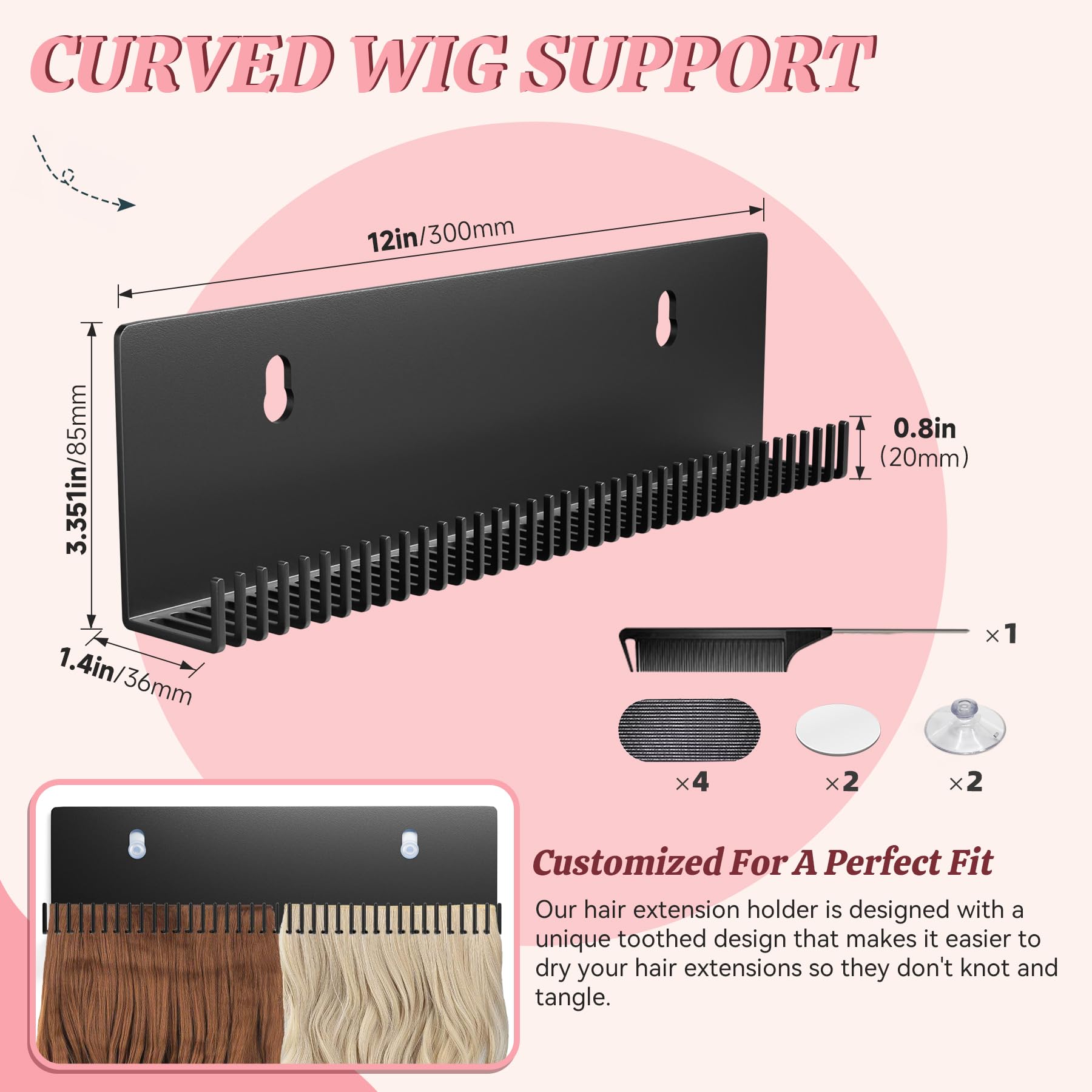 Professional hair styling tool for weft and tape-in extensions
