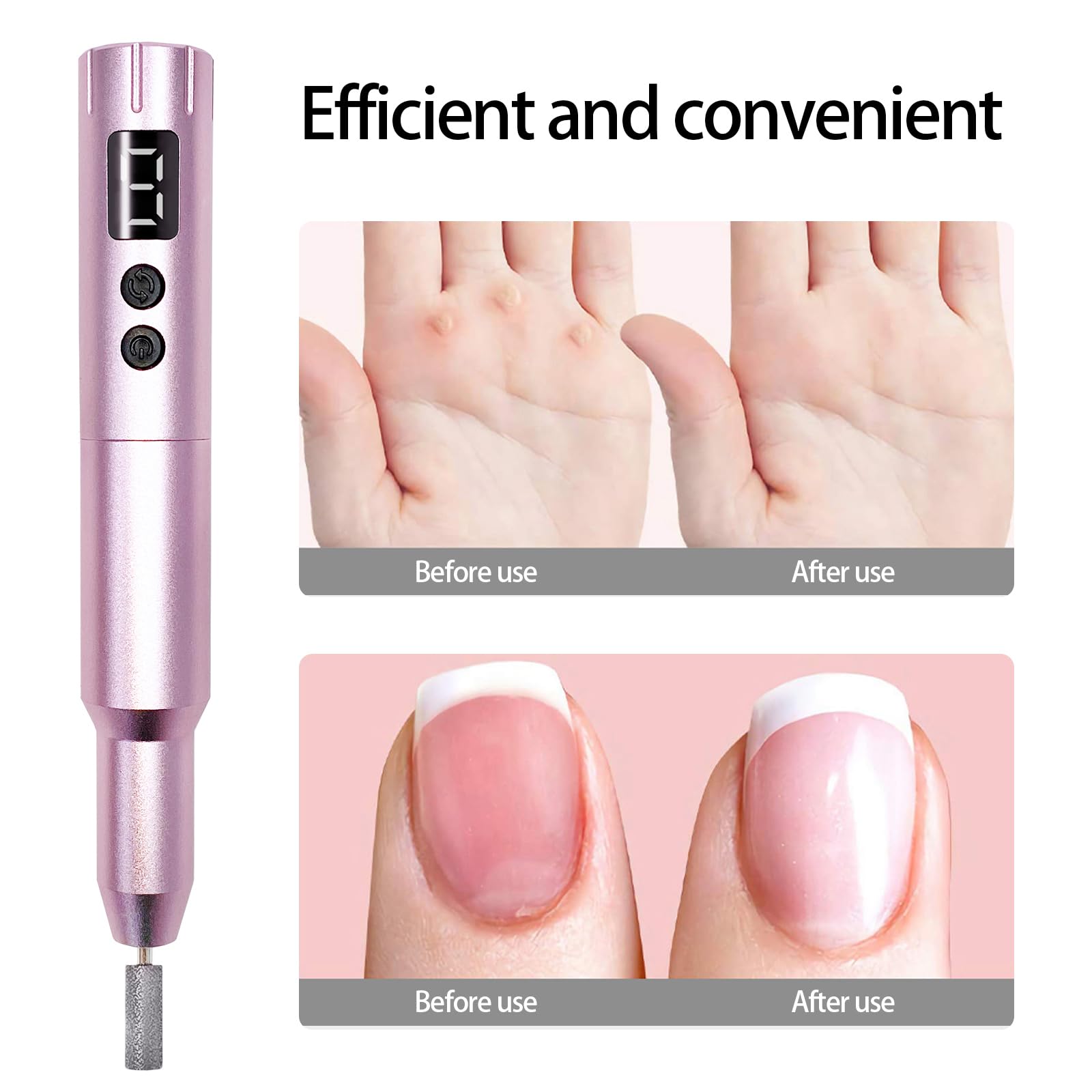 Cbvcbv rechargeable nail art grinding machine showing speed control buttons