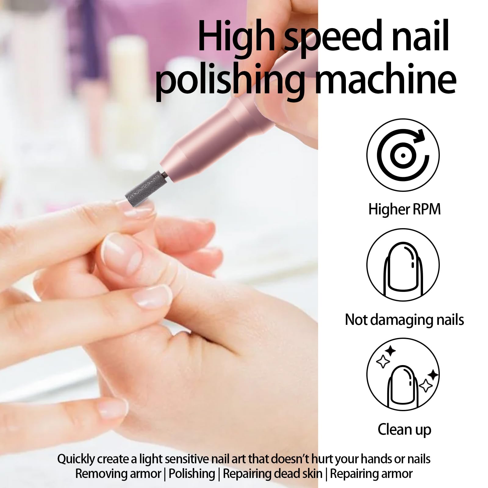 Set of 6 metal drill bits included with Cbvcbv nail kit