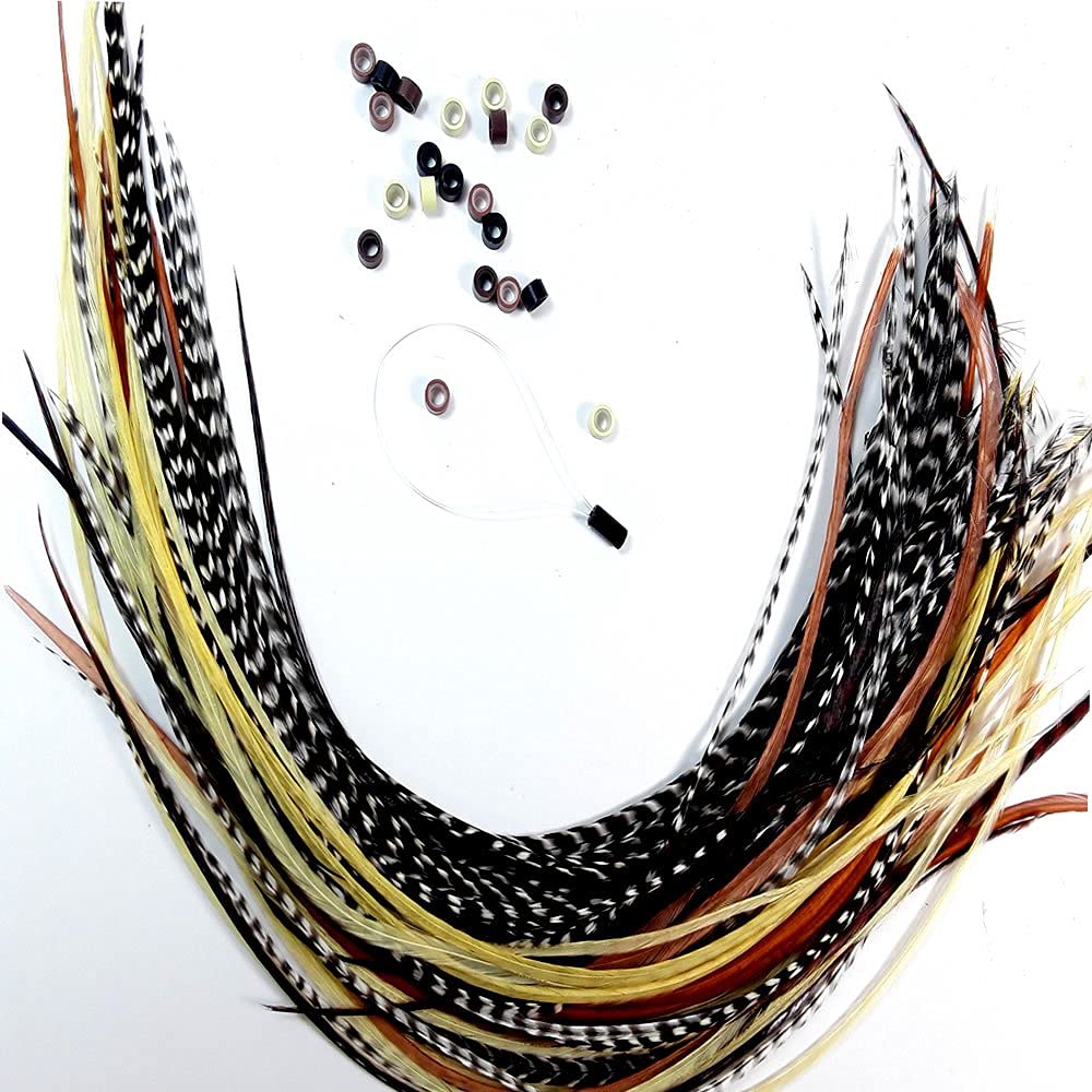 Included loop tool and micro beads for hair extension installation
