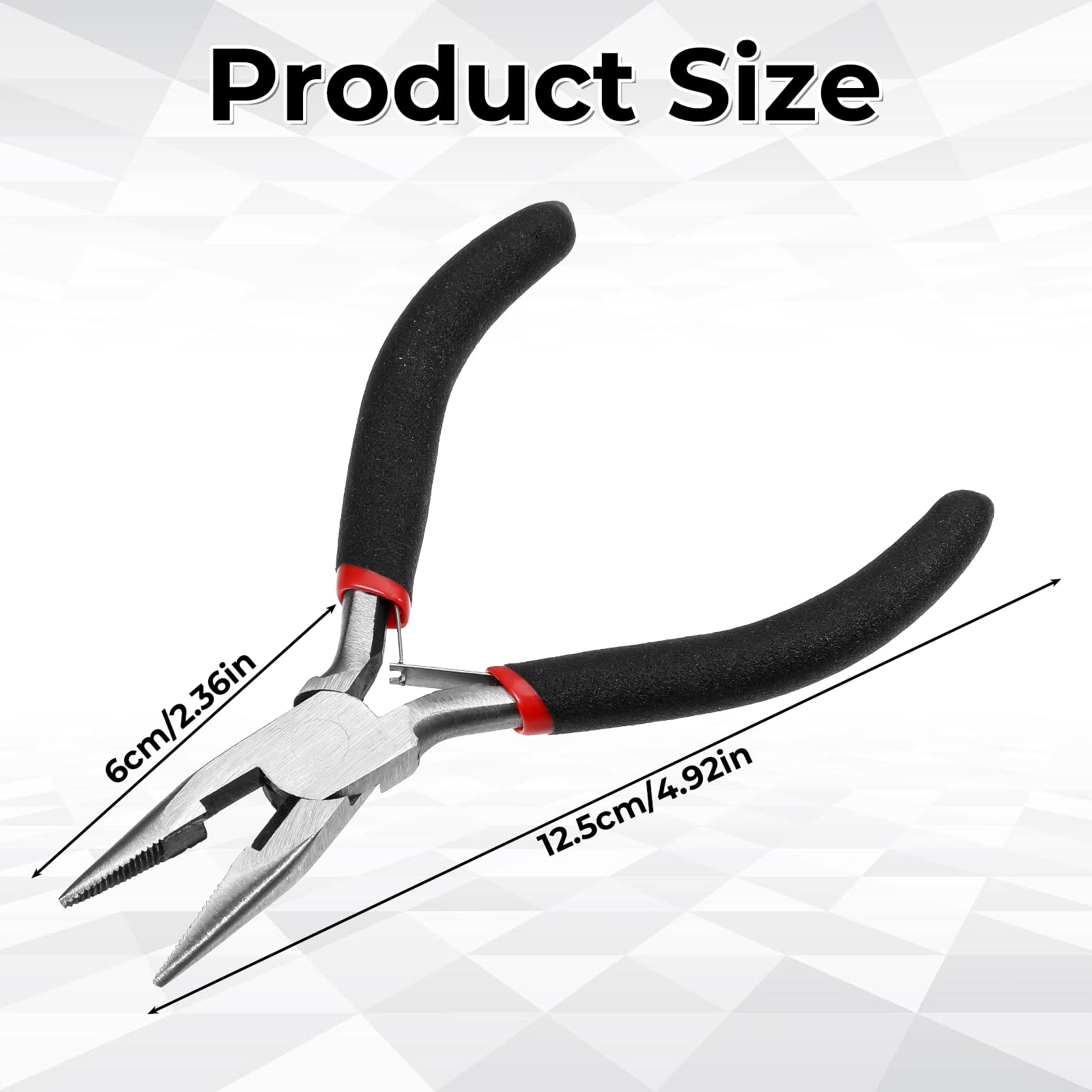 Professional hair extension pliers with ergonomic curved head