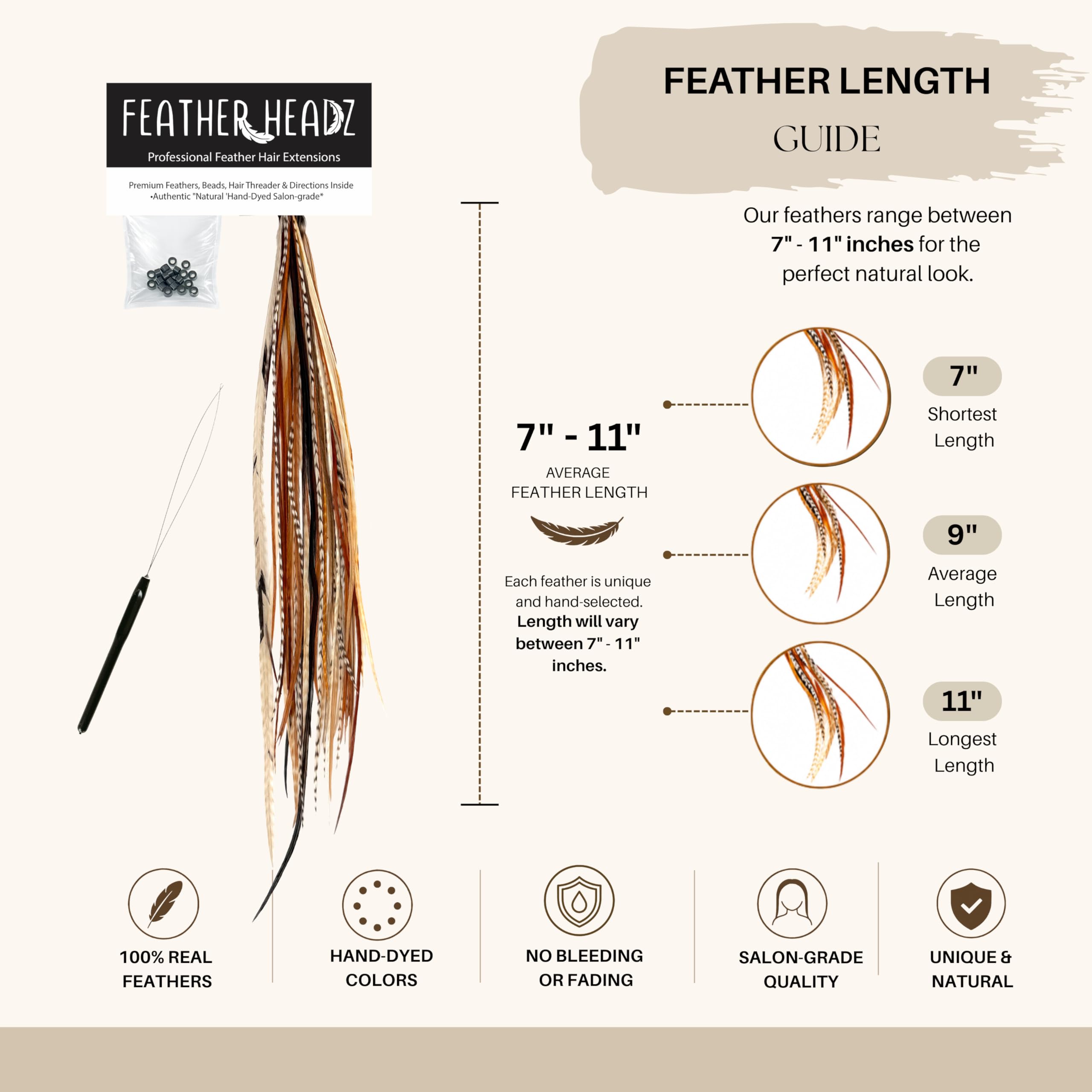 Close up of micro-link beads for hair extension installation