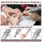Puriom rechargeable nail drill set for salon and home use