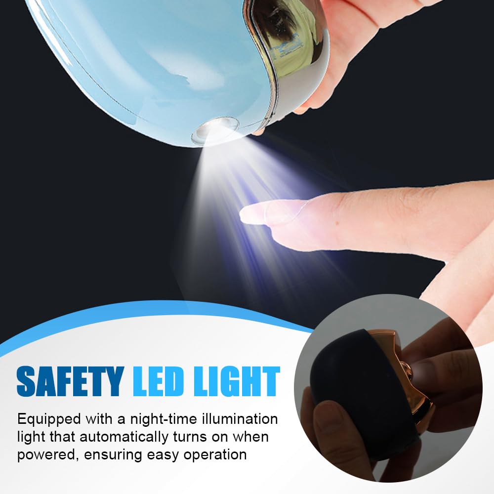 Side view of Koujut automatic nail clipper with LED light feature