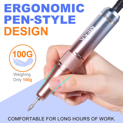 Rechargeable electric nail file with LCD display