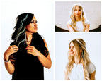 Application demonstration of Feather Headz extensions in natural hair