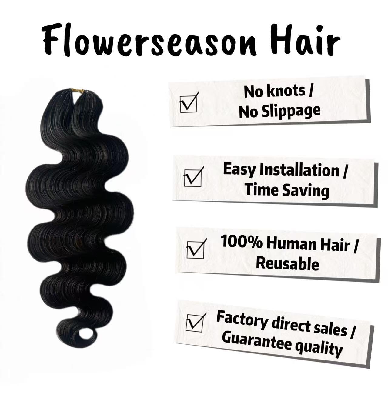 Close up of human hair texture on Waiw Hair crochet extensions