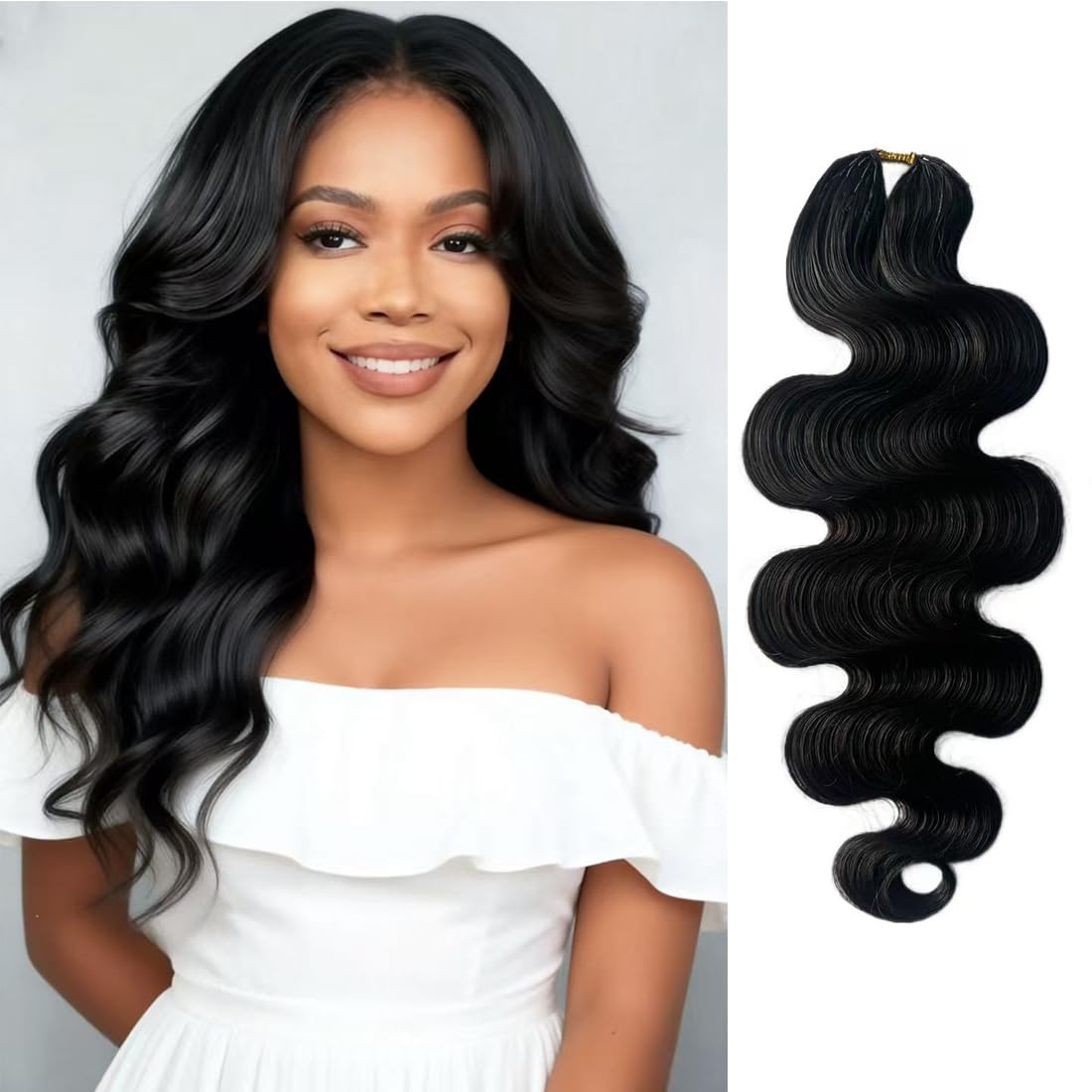 Waiw Hair body wave pre-separated bundles natural color