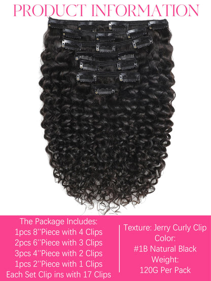 Natural black 20 inch human hair clip-ins for volume