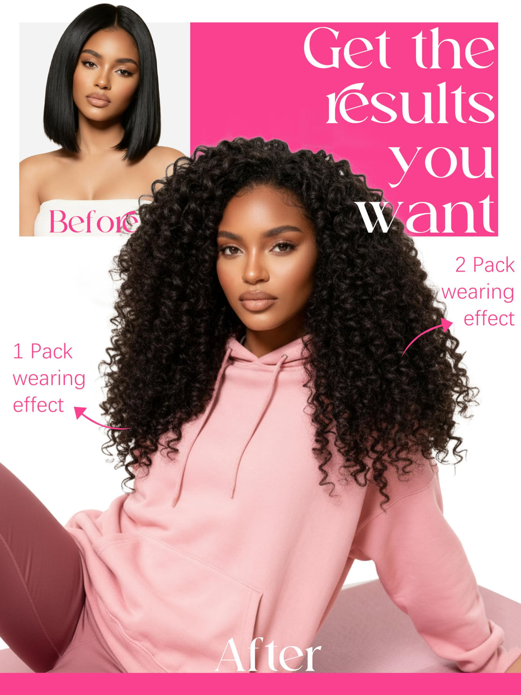 Lacer curly clip in extensions set for black women